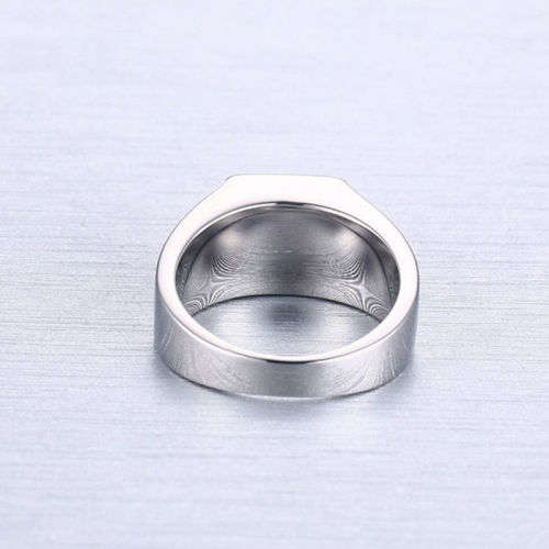Mens Blue Sapphire Stainless Steel Size 10