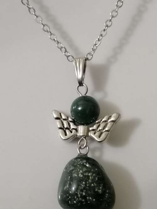 Natural Indian Agate Freeform Gemstone Necklace
