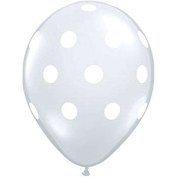 Polkadot clear latex balloon 30cm