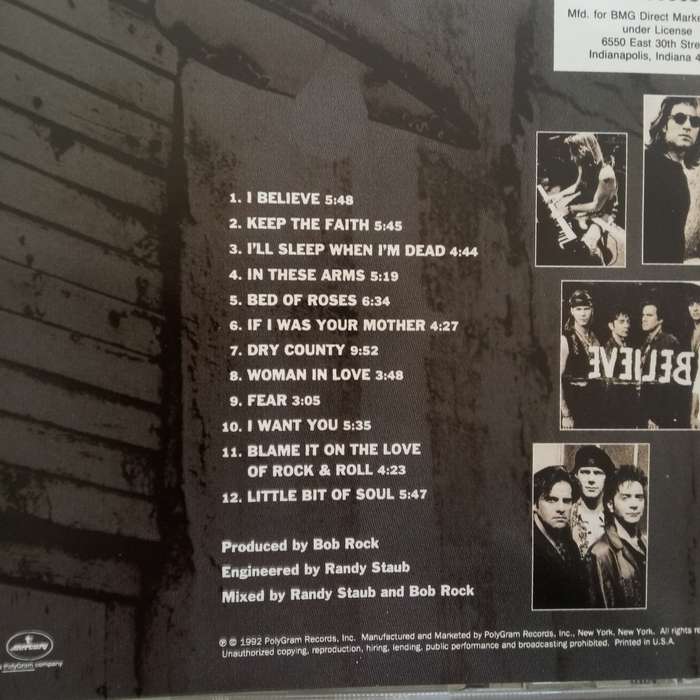 Bon Jovi (CD) Keep The Faith