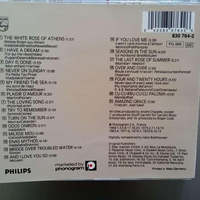 Nana Mouskouri (CD) Passport