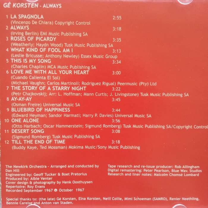 Gè Korsten (CD) Always