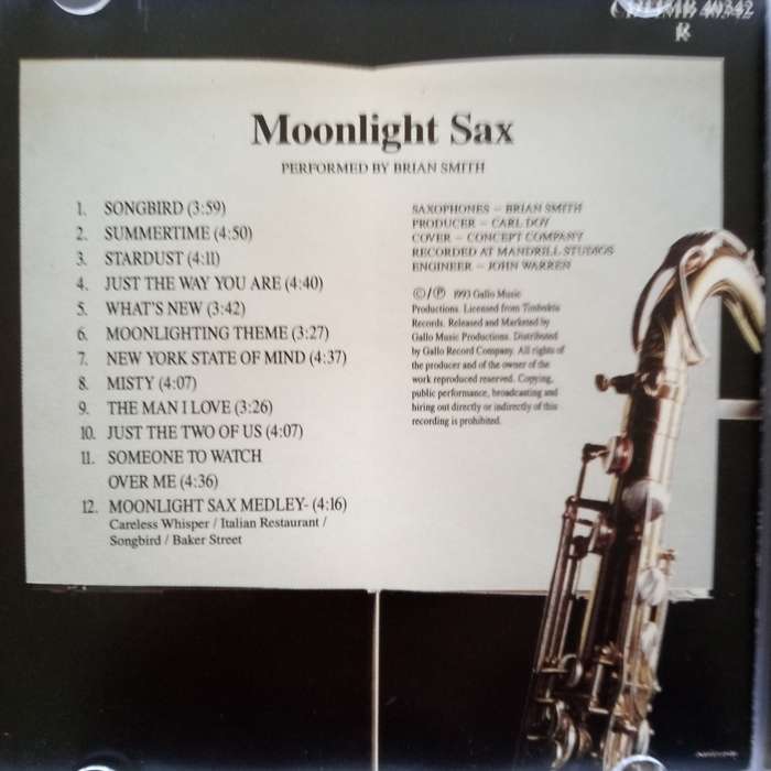 Moonlight Sax (CD) Brian Smith