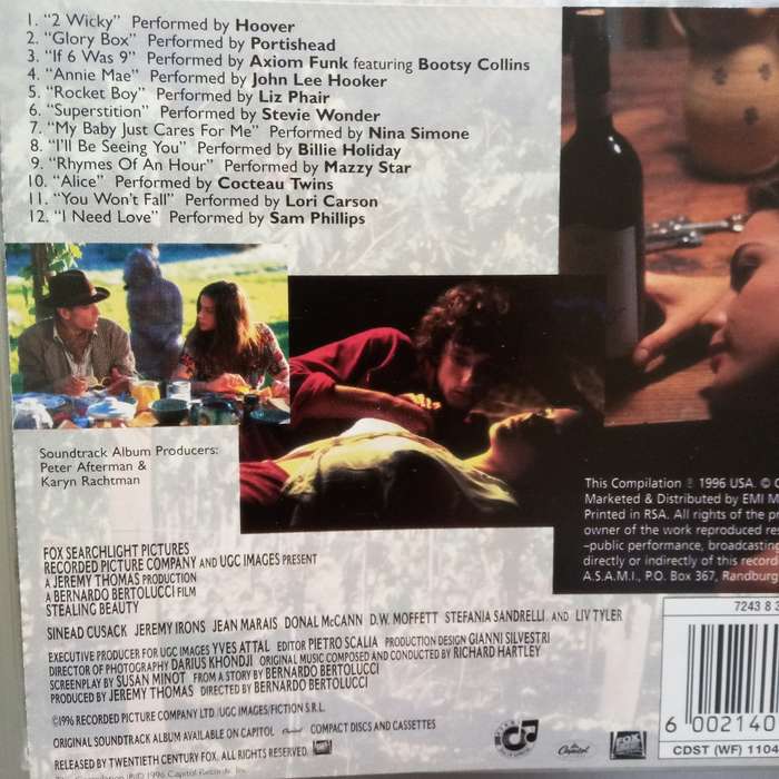 Stealing Beauty (CD) Music From The Motion Picture