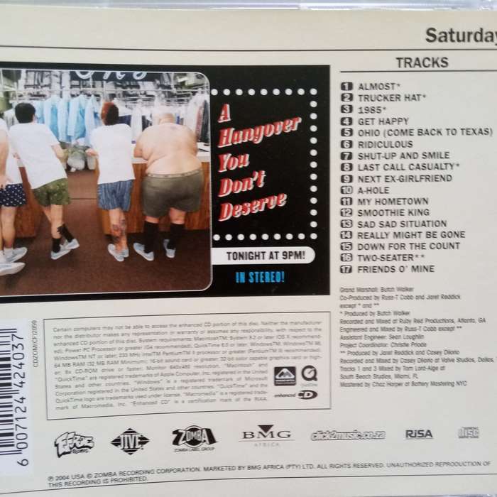 Bowling For Soup (CD) A Hangover You Don`t Deserve