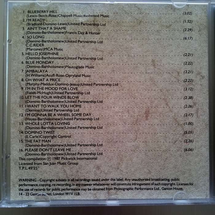 Fats Domino (CD) Blueberry Hill