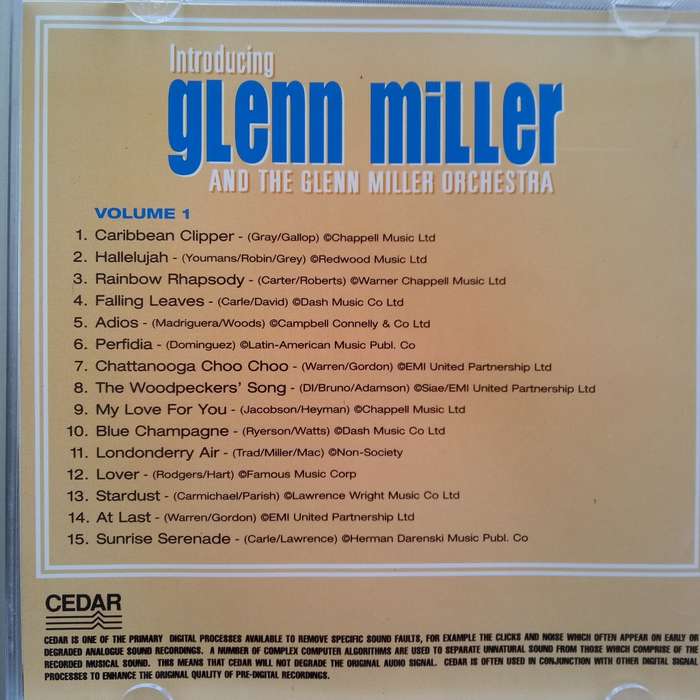 Glenn Miller (CD) And The Glenn Miller Orchestra Vol. 1