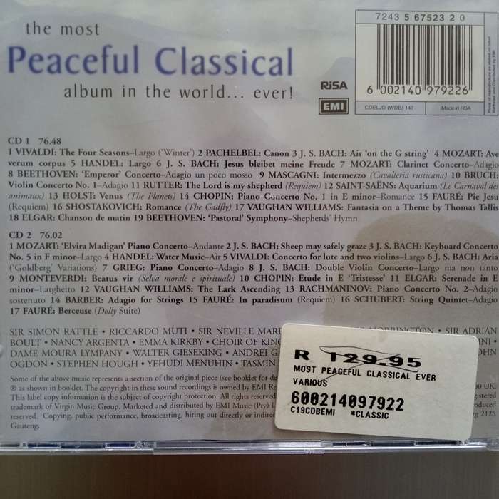 The Most Peaceful Classical Album (CD) In The World ... Ever!