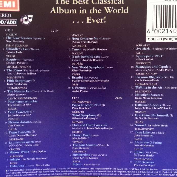 The Best Classical Album (CD) In The World ... Ever!