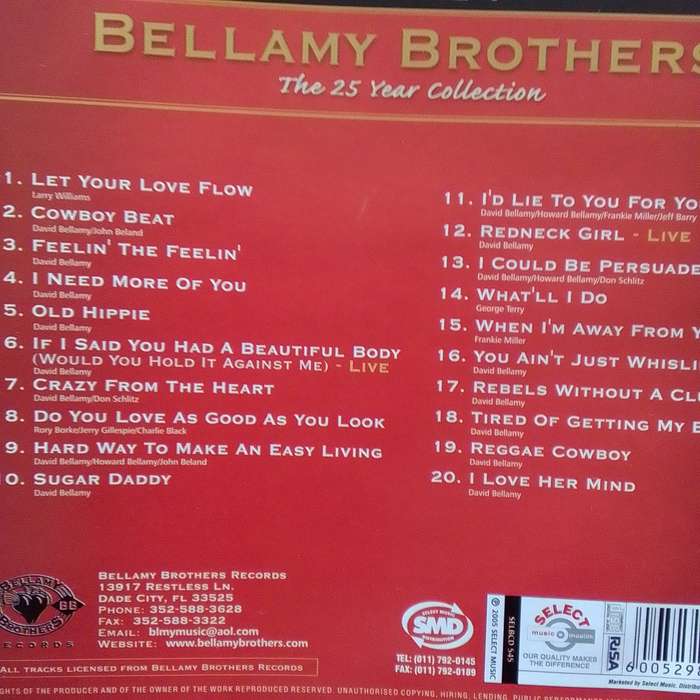 Bellamy Brothers (CD) The 25 Year Collection Vol. 1