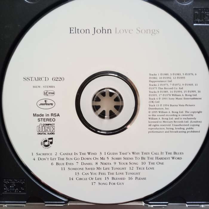 Elton John (CD) Love Songs