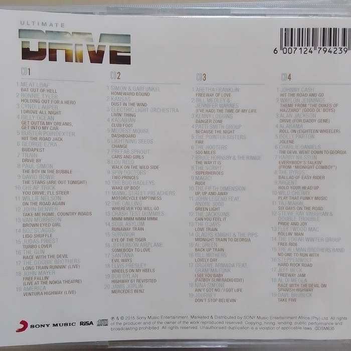 Ultimate DRIVE (CD) 4 CDs of Great Driving Music
