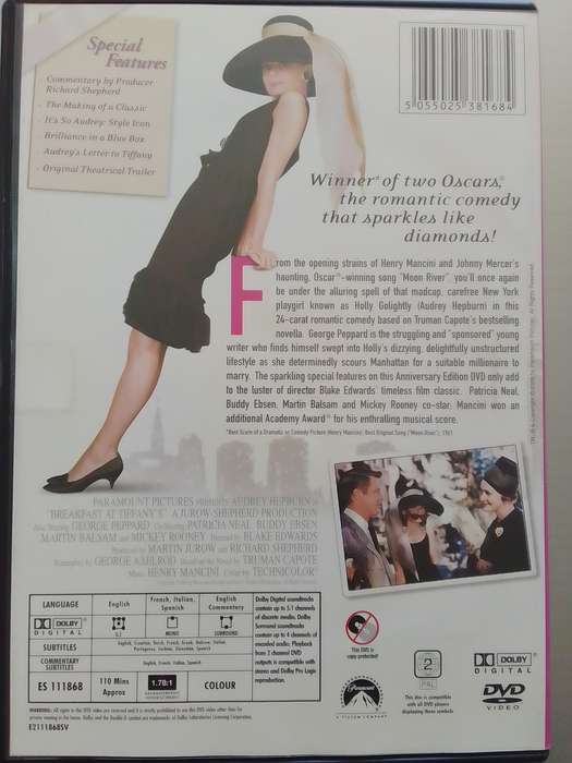 Breakfast At Tiffany`s (DVD) Audrey Hepburn