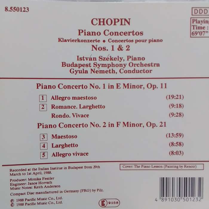 Chopin (CD) Piano Concertos Nos. 1 & 2