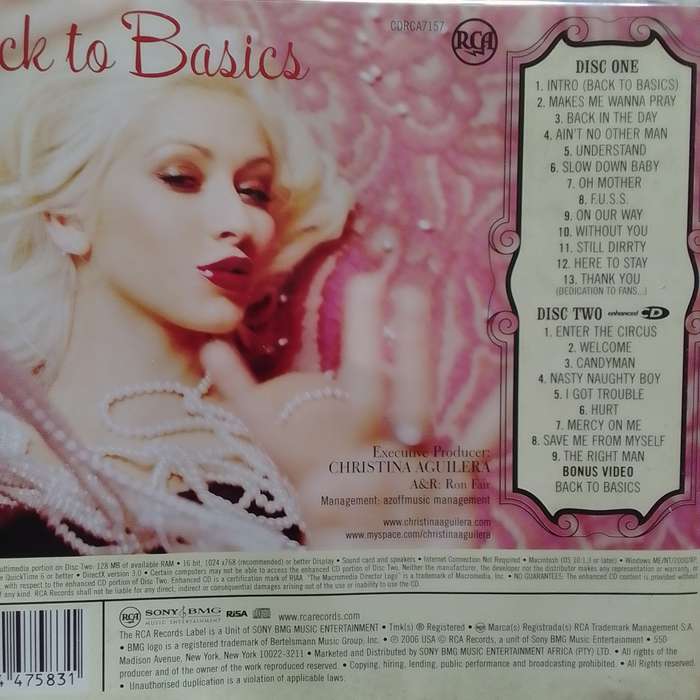 Christina Aguilera (CD) Back To Basics