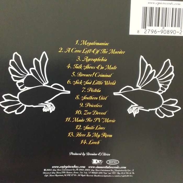 Incubus (CD) A Crow Left Of The Murder ...