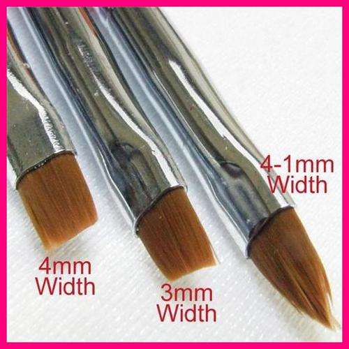 Professional Nail Gel Brushes X 3 Sizes
