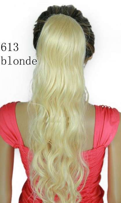 Hot!! Claw Clip on Straight Ponytail Hair Extension Blonde #613
