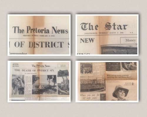 Newspaper Clippings - The Pretoria News 3 February 1972 & The Star 8 August 1968