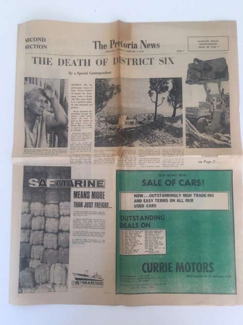 Newspaper Clippings - The Pretoria News 3 February 1972 & The Star 8 August 1968