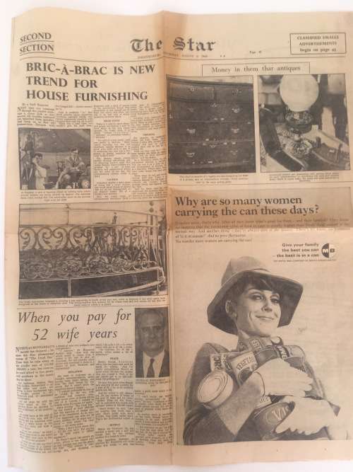 Newspaper Clippings - The Pretoria News 3 February 1972 & The Star 8 August 1968