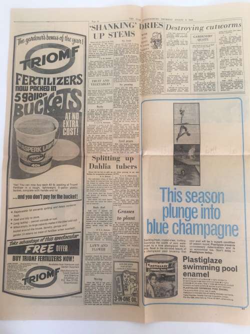 Newspaper Clippings - The Pretoria News 3 February 1972 & The Star 8 August 1968