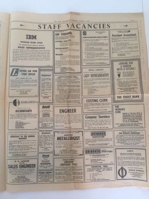 Newspaper Clippings - The Pretoria News 3 February 1972 & The Star 8 August 1968