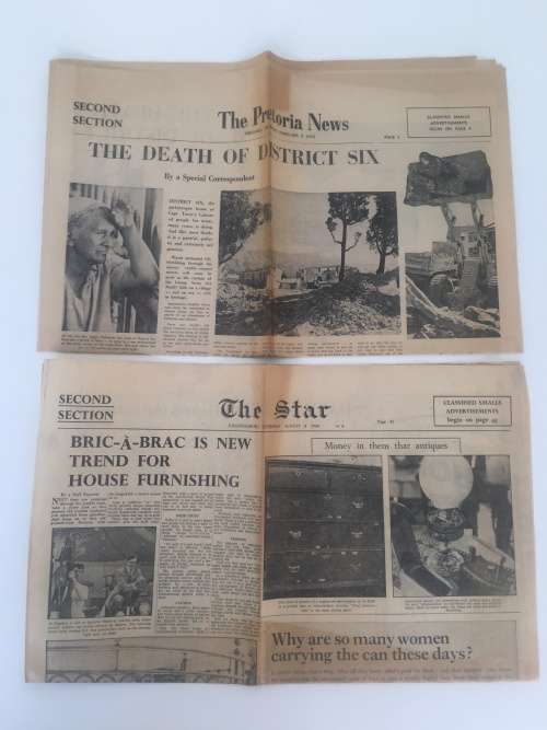 Newspaper Clippings - The Pretoria News 3 February 1972 & The Star 8 August 1968