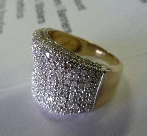 1.5 CT DIAMONDS SET IN WHITE GOLD ON YELLOW GOLD BAND! "LE RING!"