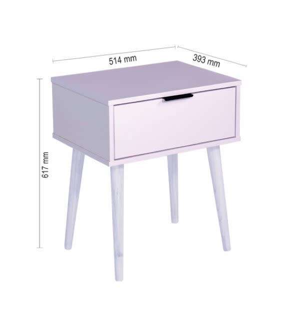 Finn Pedestal Bedside Table Drawer Unit White