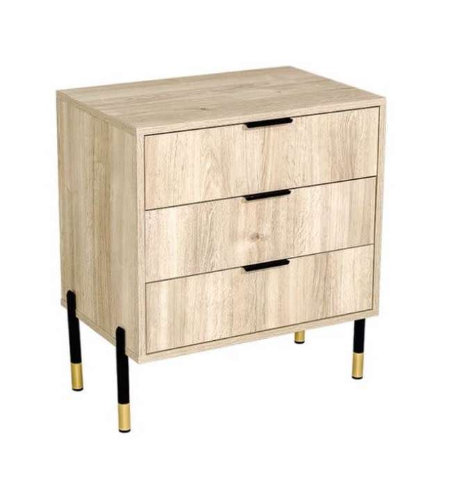 Ava Three Drawer Chest Of Drawers Karlstad Oak