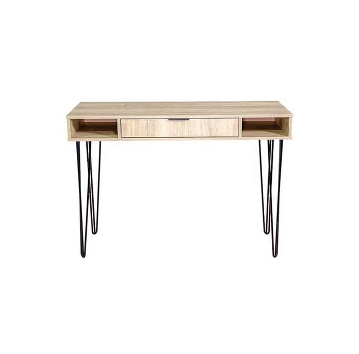 Lima One Drawer Workstation Desk Karlstad Oak