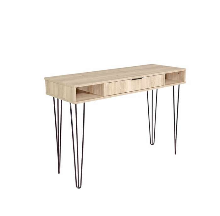 Lima One Drawer Workstation Desk Karlstad Oak