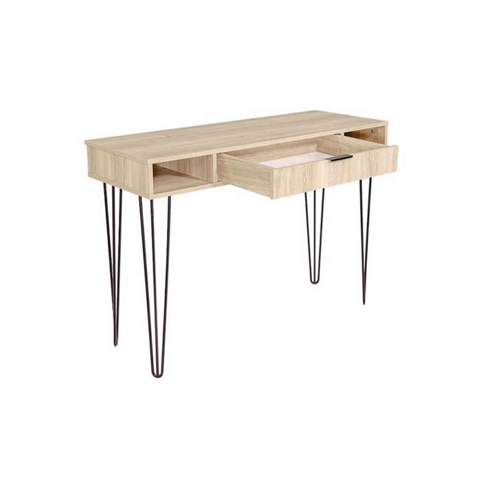 Lima One Drawer Workstation Desk Karlstad Oak