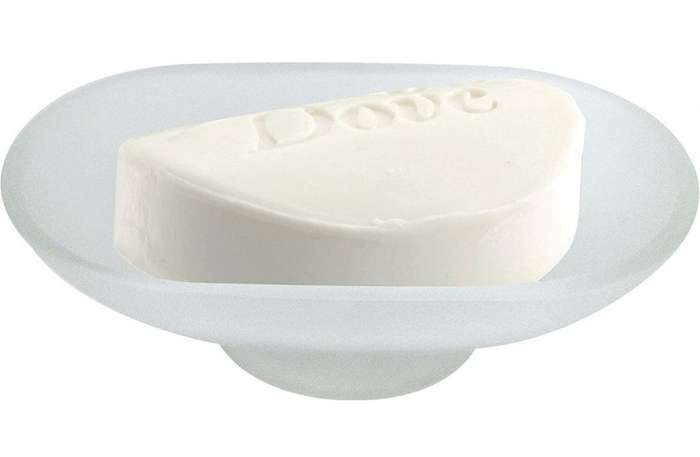 Glass Soap Dish Oval Replacement - Frosted