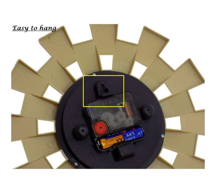 25cm Round Wall Clock Plastic With Mirror Pieces