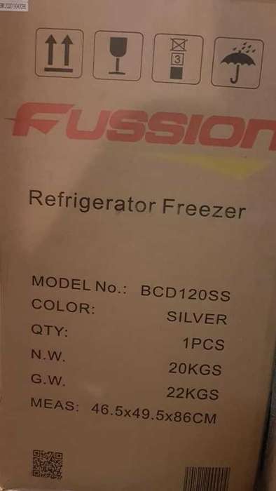 New Bar Fridge - Fussion BCD120SS