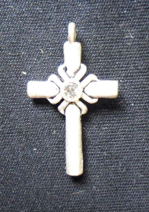Nickle Cross Pendant, 28mm x 17mm - Sold Individually.