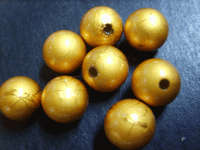 Bronze Acrylic Splash Rounds, 14mm - Pack of 5.