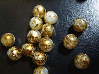 Bronze Acrylic Marble Rounds, 8mm - Pack of 25.