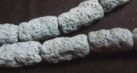 Aqua Dyed Sponge Beads, 20mm x 10mm - Sold Individually