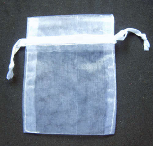 White Organza Bags, 7cm X 9cm - Sold Individually.