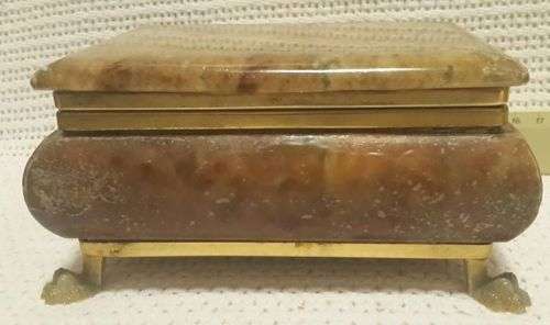 Solid Alabaster jewelry box! LOOK!