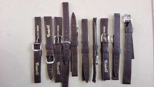 Watch straps - Leather! 12mm x 4, 10mm x6 dark brown - BARGAIN!!
