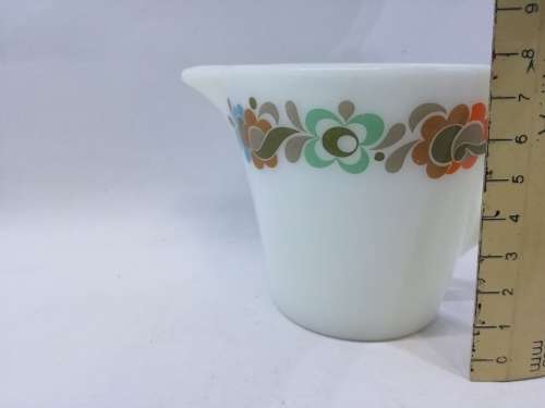 Vintage JAJ glass milk jug - milk glass
