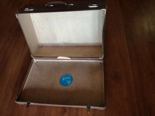 Old brown Cardboard suitcase