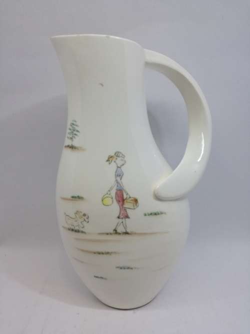Hand painted ceramic jug