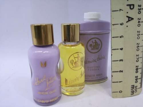 Vintage Memoire Cherie Perfume, powder and hand lotion - mini`s - Elizabeth Arden