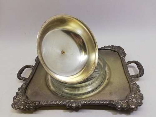 Seranco EPNS B M Mount Butter dish