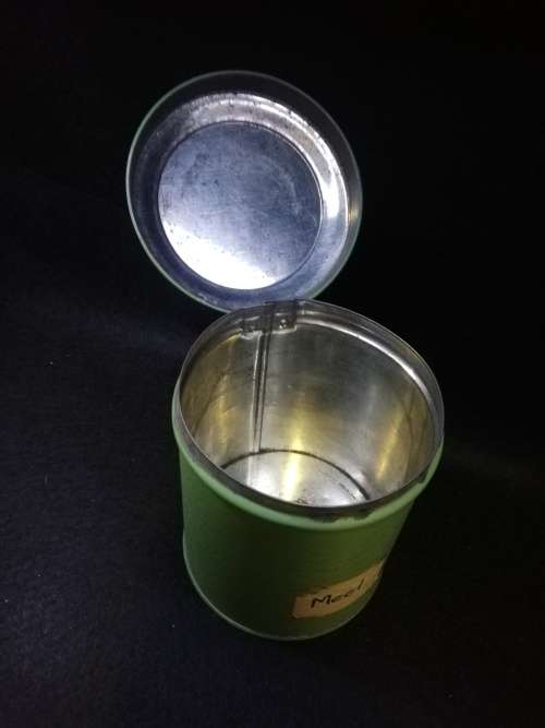 Vintage Tala storage tin - hinged lid
